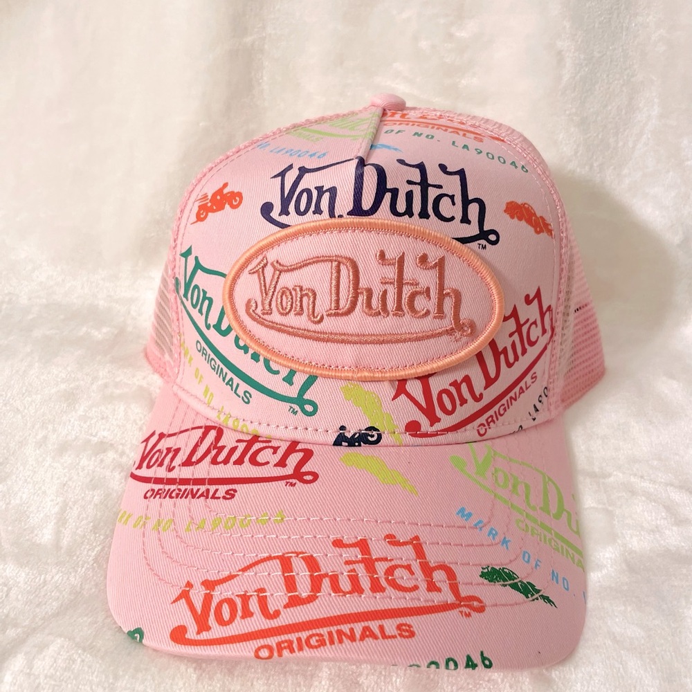 Von Dutch Pink All Over Print Trucker
Cap Hat